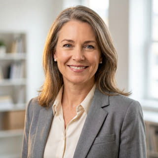 Sarah Coleman, Diretora Financeira na Trono Fundência, retratada numa fotografia de perfil