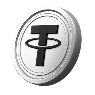 Moeda Tether USDT na área de dados da conta